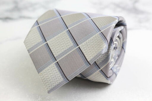 シンプルフレーズクラバット ブランド ネクタイ チェック柄 ドット柄 シルク PO メンズ ライトグレー SIMPLE PHRASE CRAVAT 【中古】 シンプルフレーズクラバット ブランド ネクタイ チェック柄 ドット柄 シルク PO メンズ ライトグレー SIMPLE PHRASE CRAVAT 【中古】