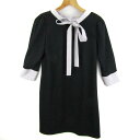 トッコ クローゼット ワンピース 長袖 バイカラー トップス レディース フリーサイズ ブラック系 tocco closet 【中古】