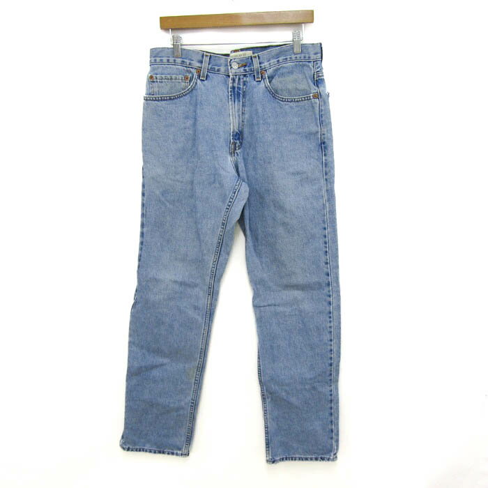 リーバイス デニムパンツ ボトムス 505 レギュラーフィット ジーンズ メンズ W32 L34サイズ ライトブルー Levi's 【中古】