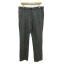 ユニクロ パンツ ボトムス ヘリンボーン ウール混 メンズ ウエスト85cmサイズ グレー UNIQLO 【中古】(4)