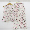 ニコルファーリ セットアップ 上下セット シャツ スカート レディース フリーサイズ ホワイト系×パープル系 NICOLE FARHI 【中古】
