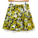 ジルスチュアート ミニスカート ボトムス フレア 花柄 日本製 レディース 2サイズ 白×黄×紺 JILLSTUART 【中古】(4)