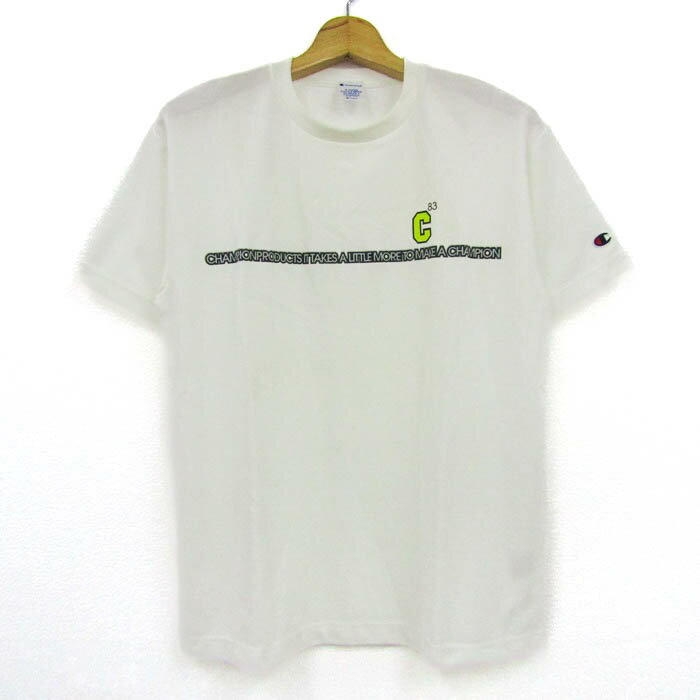 チャンピオン 半袖Tシャツ クルーネック ワッフルT トップス レディース Mサイズ ホワイト系 Champion 【中古】