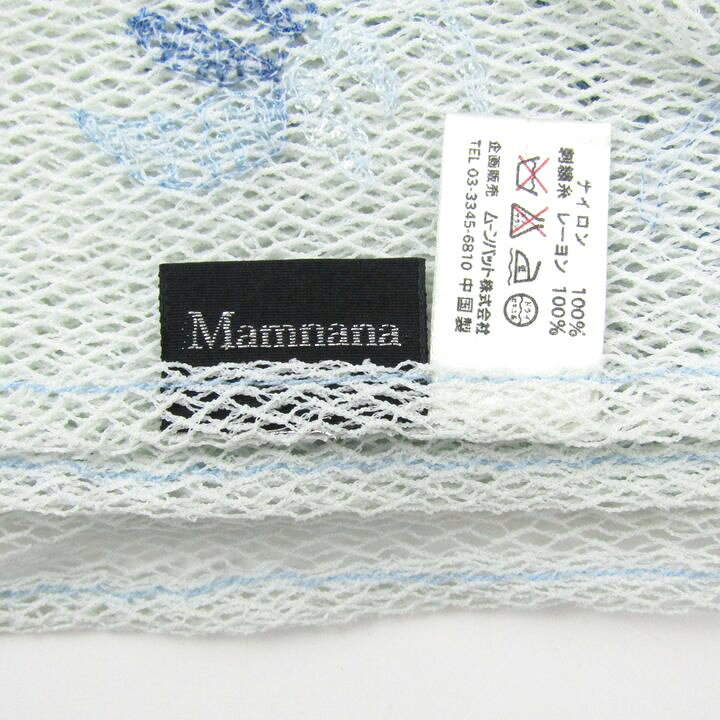 barceのマンナナ マフラー ストール レーヨン混 ブランド レディース ブルー mamnana 【中古】｜アングル2