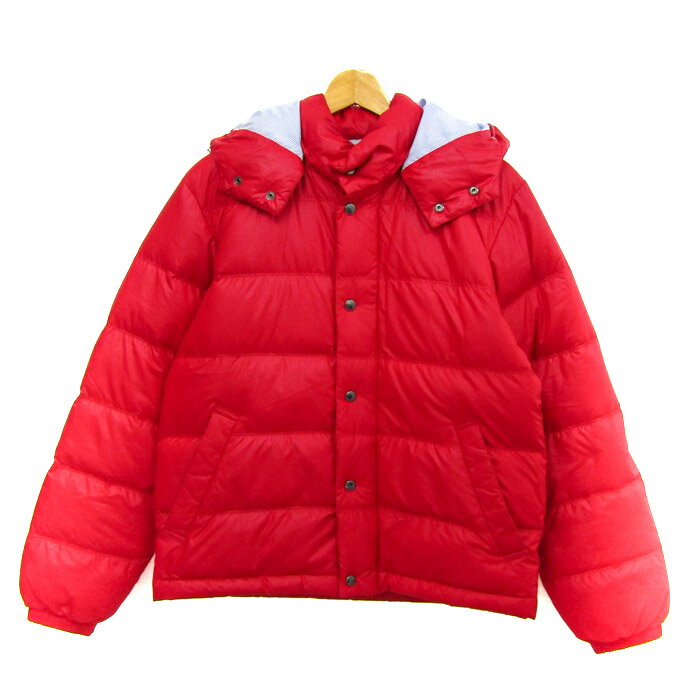 THE SHOP TK MIXPICE ザショップティーケーミクスパイス ダウンジャケット ジャンパー アウター メンズ Lサイズ レッド 【中古】