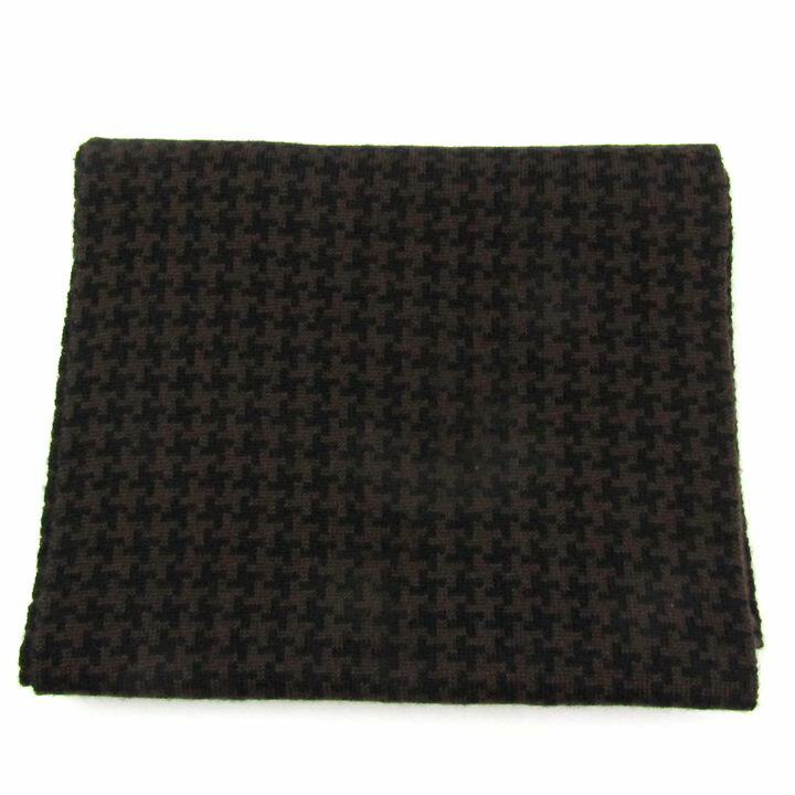 ゼニア マフラー 総柄 ウール混 イタリア製 ブランド 小物 メンズ ブラウン系 Zegna 【中古】
