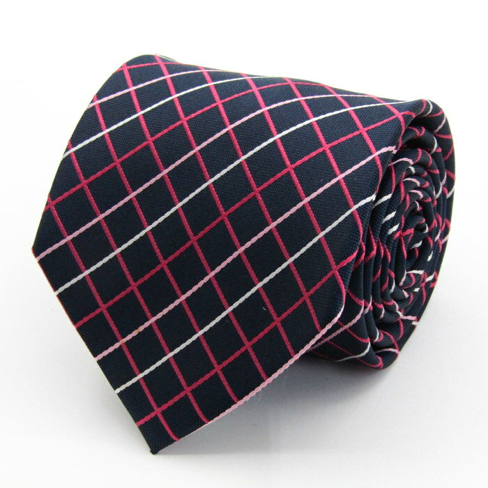 ブリックハウス ブランド ネクタイ シルク 格子柄 東京シャツ PO メンズ ネイビー BRICK HOUSE 【中古】