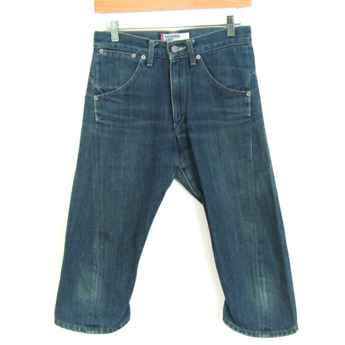 リーバイス デニムパンツ ジーンズ ハーフ丈 ENGINEERED JEANS ボトムス メンズ Sサイズ ブルー系 Levi's 【中古】