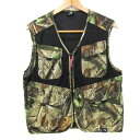 ワークマン ベスト ジャケット フィールドコア アウター 黒 メンズ Mサイズ ブラック×緑系 WORK MAN 【中古】
