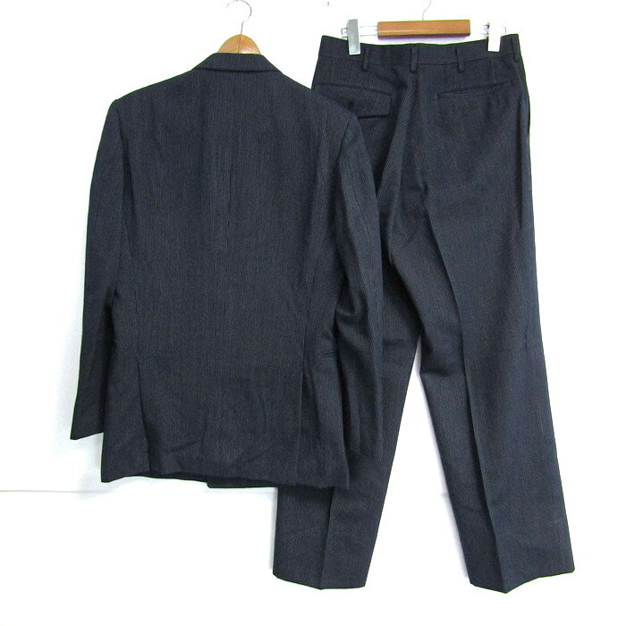 モーブレーイーグル スーツ セットアップ 上下セット ダブルブレスト ストライプ柄 メンズ LLサイズ ネイビー Mobley EAGLE 【中古】