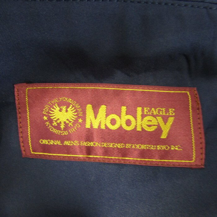 モーブレーイーグル スーツ セットアップ 上下セット ダブルブレスト ストライプ柄 メンズ LLサイズ ネイビー Mobley EAGLE 【中古】