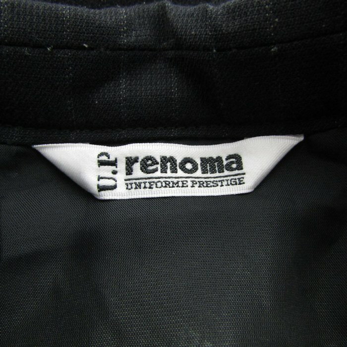 ユーピーレノマ スーツ セットアップ 上下セット ストライプ柄 メンズ 98-88-175サイズ ブラック U.P renoma 【中古】