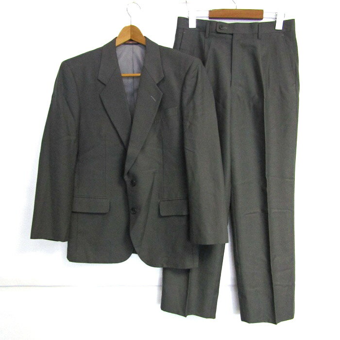 エクセレント スーツ セットアップ 上下セット ウール メンズ A4/78サイズ グレー Excellent 【中古】