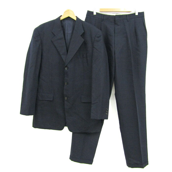 アリソンハウス スーツ セットアップ 上下セット ジャケット パンツ 大きいサイズ メンズ LL 82サイズ ブラック系 ALISON HOUSE 【中古】