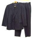 クロースト スーツ セットアップ 上下セット ジャケット パンツ ストライプ柄 記名有 メンズ 96AB5サイズ グレー CLOTHEST 【中古】