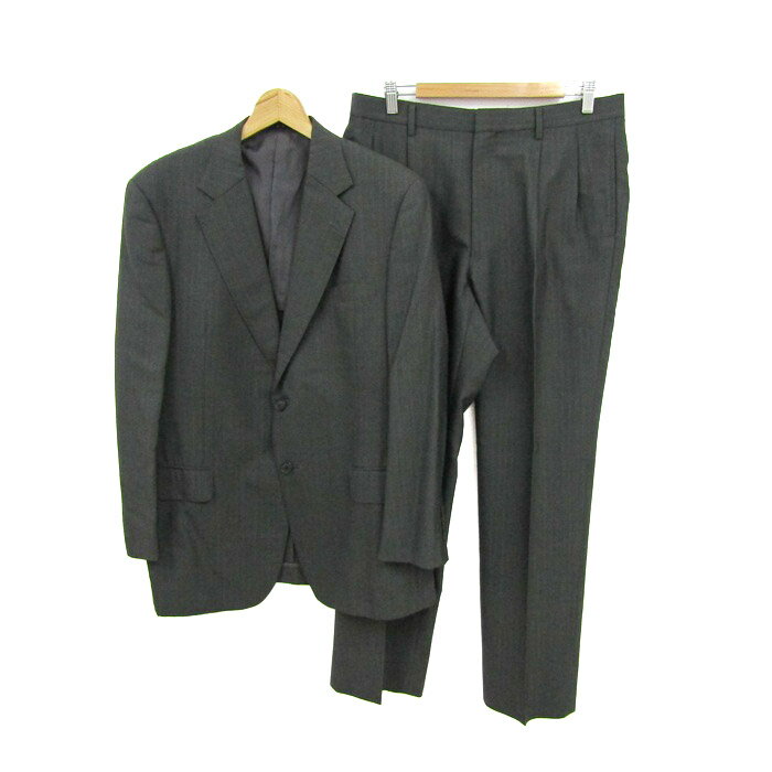 ダックス スーツ セットアップ ウール/モヘヤ混 ジャケット パンツ 上下セット 記名有 メンズ AB6サイズ グレー系 DAKS 【中古】
