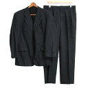 ヴェシリエロ スーツ セットアップ ウール100% 上下セット ジャケット パンツ 記名有 メンズ 96AB5サイズ ネイビー系 Vessilliero 【中古...