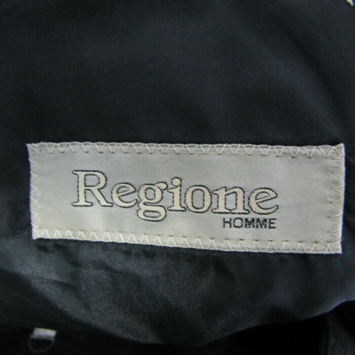 レジオネオム スーツ セットアップ 上下セット ストライプ柄 大きいサイズ メンズ 102AB8サイズ ブラック regione HOMME 【中古】