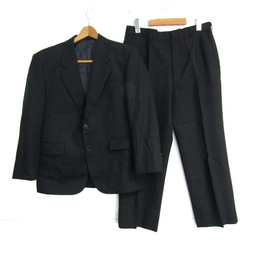 高島屋 スーツ セットアップ 上下セット ストライプ柄 メンズ フリーサイズ 濃紺 Takashimaya 【中古】 高島屋 スーツ セットアップ 上下セット ストライプ柄 メンズ フリーサイズ 濃紺 Takashimaya 【中古】