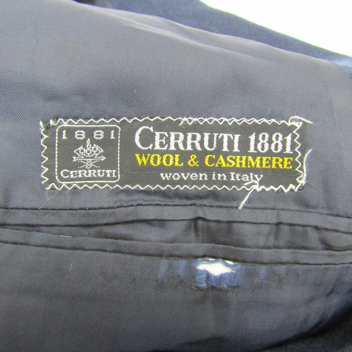 セルッティ スーツ セットアップ 上下セット ジャケット パンツ PAL ZILERI 記名有 メンズ 48サイズ ネイビー CERRUTI 1881 【中古】