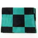muffler 鬼退治シリーズ 和柄マフラー 未使用 市松模様 ストール レッドスパイス メンズ ブラック/グリーン 【中古】