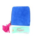lilas campbell リラ キャンベル 二つ折り財布 未使用 スエード 小銭入れあり ブランド ウォレット レディース ブルー 【中古】