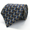 LANVIN ランバン ブランド ネクタイ シルク 小紋柄 総柄 PO メンズ ネイビー 【中古】