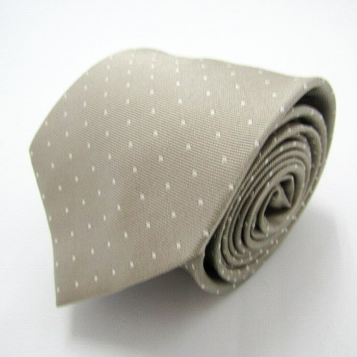 TULB タルブ ブランド ネクタイ シルク ドット柄 PO メンズ カーキ 【中古】