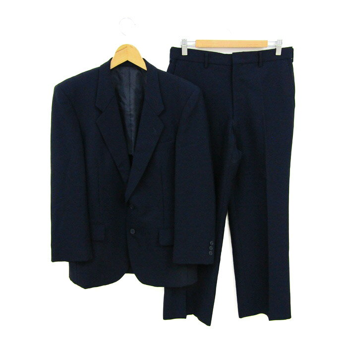 【全品39%OFFクーポン配布中】ROSEN ローゼン スーツ セットアップ 上下セット ウール100% 日本製 メンズ A4サイズ ネイビー 【中古】
