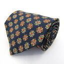 Tie Rack タイラック ブランド ネクタイ シルク 小紋柄 花柄 総柄 PO メンズ ネイビー 【中古】(4)