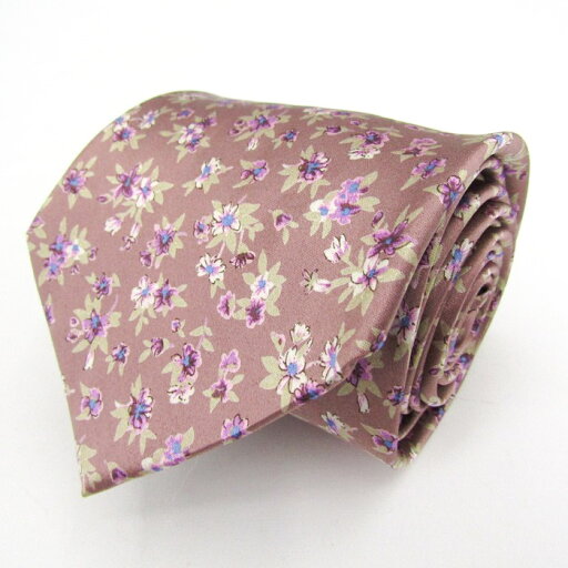 KIMIJIMA PARIS TOKYO キミジマ ブランド ネクタイ シルク 花柄 総柄 PO メンズ ピンク 【中古】 KIMIJIMA PARIS TOKYO キミジマ ブランド ネクタイ シルク 花柄 総柄 PO メンズ ピンク 【中古】