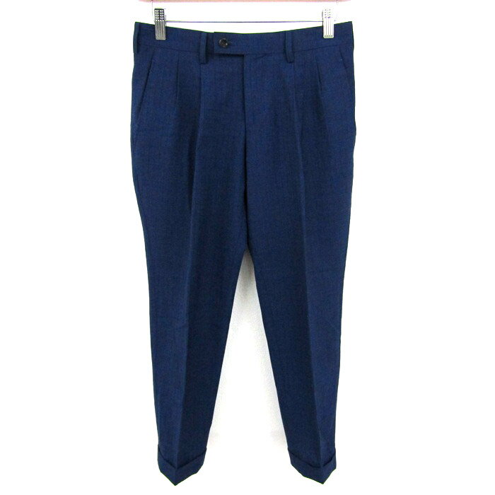 TAKEO KIKUCHI タケオキクチ パンツ ボトムス スラックス スカルプチュア 日本製 メンズ フリーサイズ ブルー 【中古】