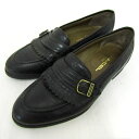 LANCEL ランセル ローファー レザー スリッポン ブランド シューズ 靴 黒 メンズ 26サイズ ブラック 【中古】