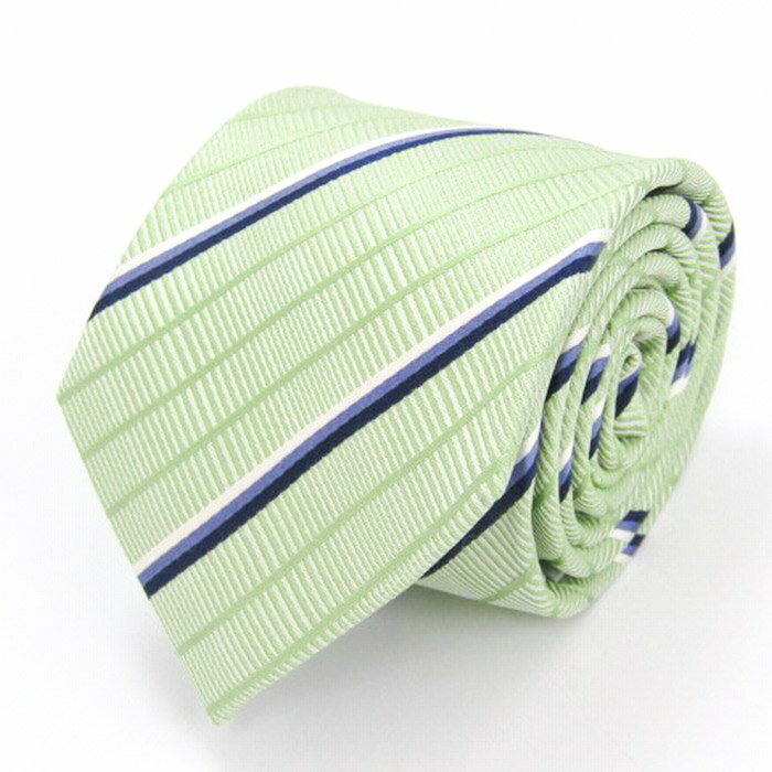 renoma レノマ ブランド ネクタイ ストライプ柄 シルク PO メンズ グリーン 【中古】