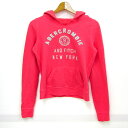 Abercrombie & Fitch アバクロンビー&フィッチ パーカー トップス プルオーバー スウェット 裏起毛 レディース XSサイズ ピンク 【中古】