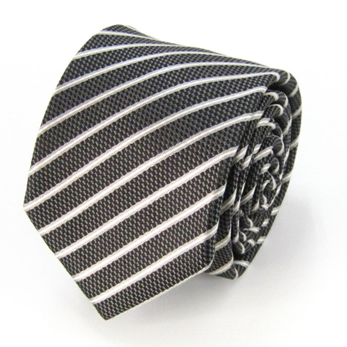 【全品39％OFFクーポン8月4日20:00〜8月11日01:59まで】モダリトルノ ブランド ネクタイ ストライプ柄 チェック柄 格子柄 シルク PO メンズ ブラック MODA RITORNO 【中古】