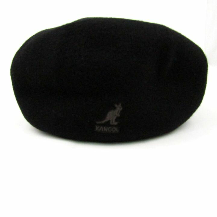 KANGOL カンゴール ベレー帽 ウール混 帽子 ブランド レディース メンズ Lサイズ ブラック 【中古】