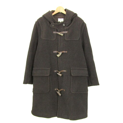 エーボンハウス ダッフルコート ウール混 アウター レディース Mサイズ ブラウン系 A.H GREEN LABEL 【中古】 エーボンハウス ダッフルコート ウール混 アウター レディース Mサイズ ブラウン系 A.H GREEN LABEL 【中古】