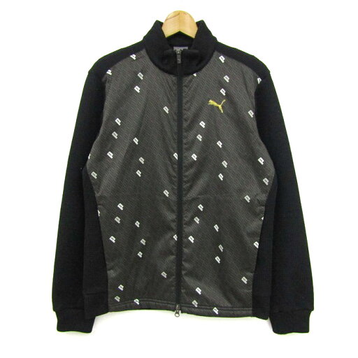 PUMA プーマ ジャージ上 ジャンパー スポーツウエア アウター メンズ Mサイズ ブラック系×チャコール系 【中古】 PUMA プーマ ジャージ上 ジャンパー スポーツウエア アウター メンズ Mサイズ ブラック系×チャコール系 【中古】