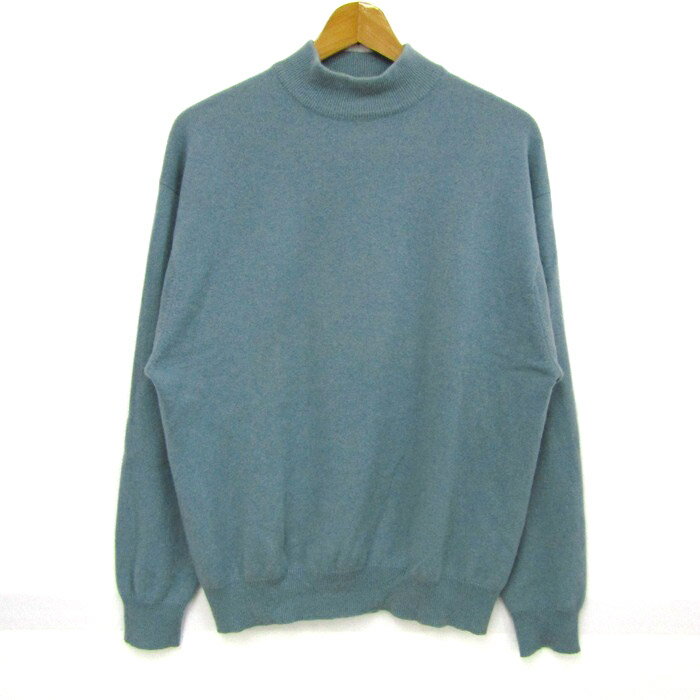 Kawashima カワシマ ニット 長袖 ハイネック ウール トップス レディース Lサイズ ブルー系 【中古】