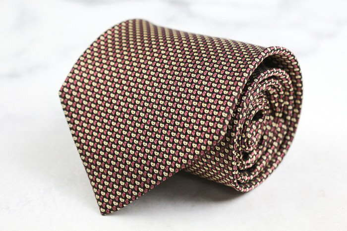 ジェイプレス ブランド ネクタイ ドット 格子柄 シルク PO メンズ ブラック J.PRESS 【中古】