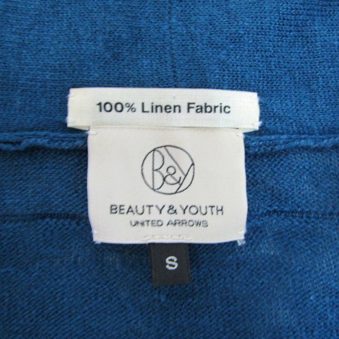 ビューティアンドユースユナイテッドアローズ 長袖シャツ トップス リネン メンズ Sサイズ 青緑 BEAUTY&YOUTH UNITED ARROWS 【中古】