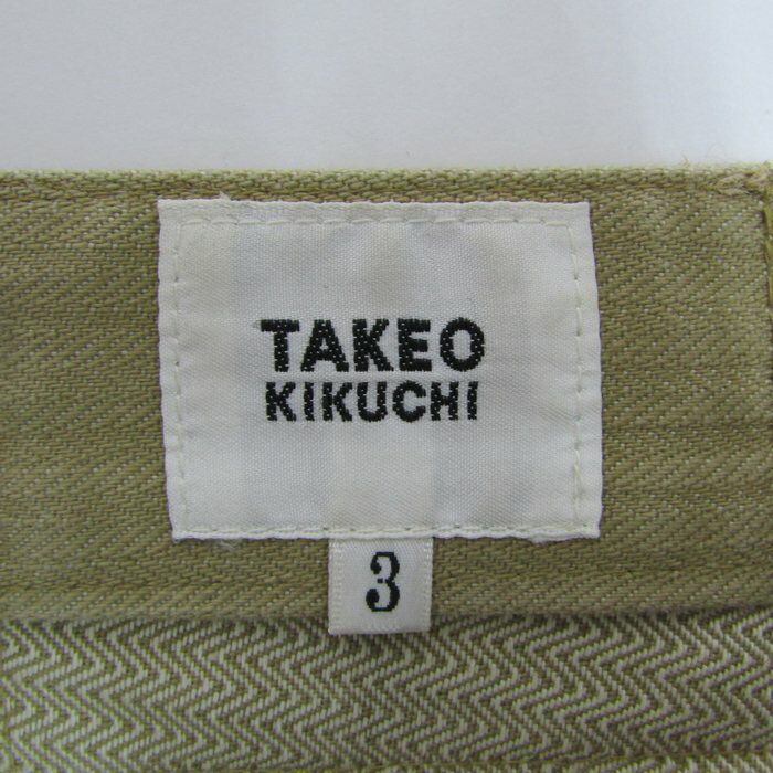 タケオキクチ ショートパンツ ボトムス ハーフパンツ ストレッチ 日本製 メンズ 3サイズ ベージュ TAKEO KIKUCHI 【中古】