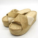 パルマバルセロ サンダル 厚底 ブランド 靴 スペイン製 レディース 37サイズ ゴールド PALOMA BARCELO 【中古】(4)