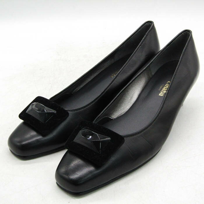 ティーイナバ パンプス ブランド シューズ 靴 日本製 黒 レディース 22.5サイズ ブラック t.inaba 【中古】