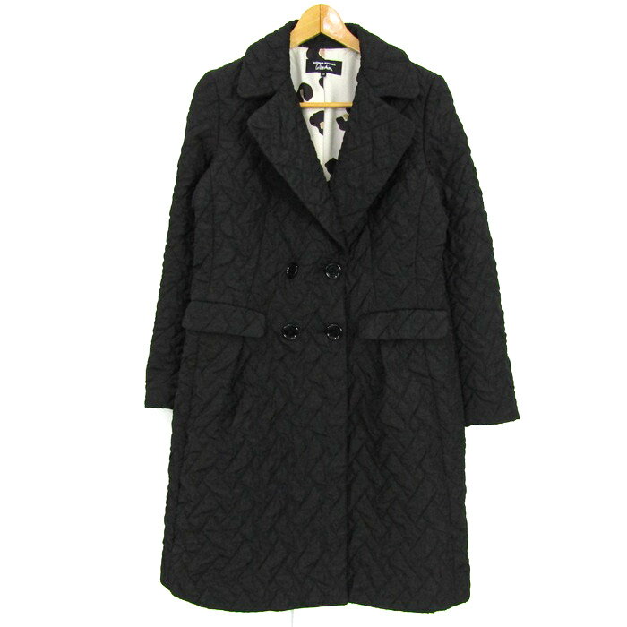 ソニアリキエル ロングコート キルティング アウター レディース 38サイズ ブラック Sonia Rykiel 【中古】