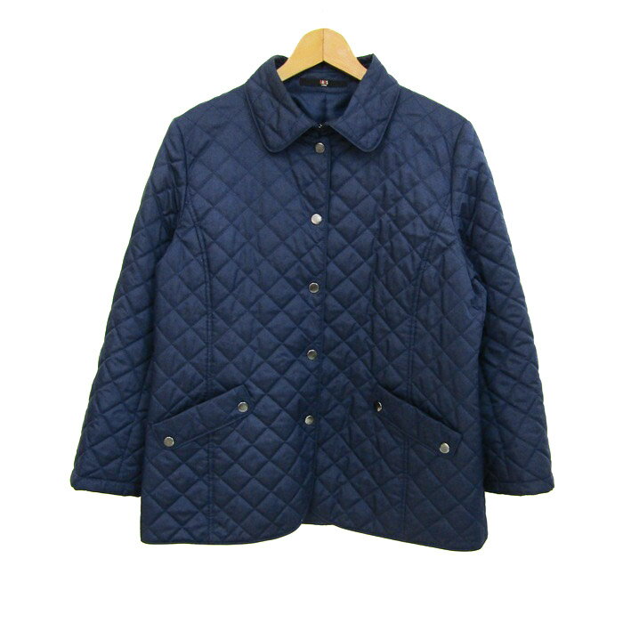 ダックス キルティングジャケット アウター 中綿ジャケット 大きいサイズ レディース 13ABRサイズ ネイビー DAKS 【中古】