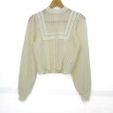 ザラ ニット トップス 長袖 透かし編み レディース Mサイズ クリーム ZARA 【中古】