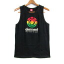 エレメント タンクトップ ノースリーブ シャツ ロゴ コットン100% トップス 黒 メンズ Mサイズ ブラック ELEMENT 【中古】