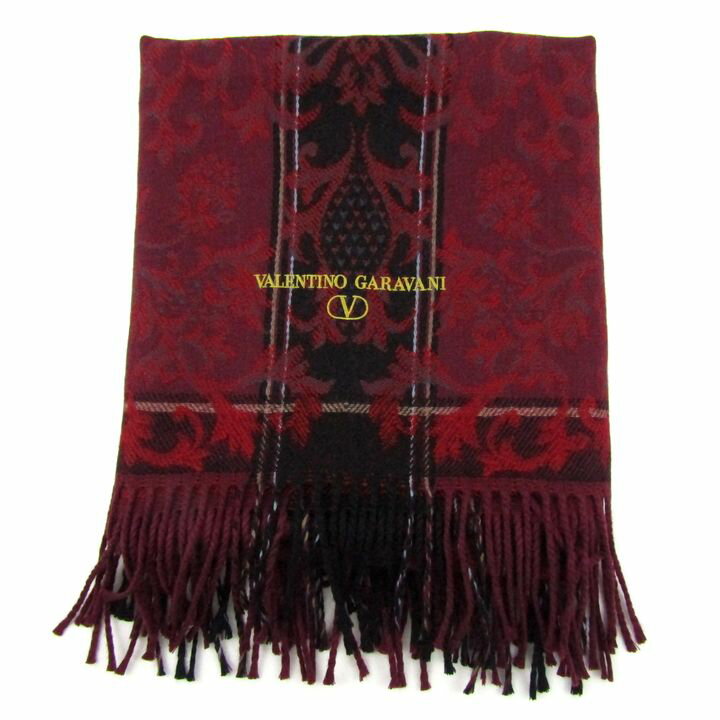 ヴァレンティノ・ガラヴァーニ ストール ロゴ刺繍 ブランド レディース パープル Valentino Garavani 【中古】